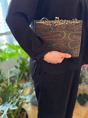 RARE "Vintage Tre Zeta Italy | Sac Tapisserie Paisley Bag | Luxury Statement"
